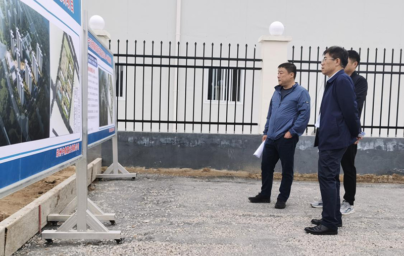 云博在线负责人汪洋到侯寨新镇区安置区调研项目建设工作